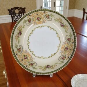 P B Charm Fruit Berry Bowl 5 1/4" Japan Floral Green Gold Trim 1950 - 1960s